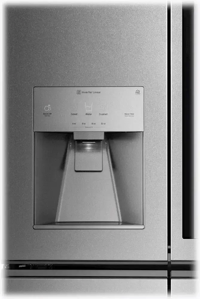 Alt View 4. LG - SIGNATURE 22.8 Cu. Ft. French Door-in-Door Counter-Depth Smart Refrigerator with InstaView - Textured Steel.