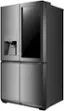 Left. LG - SIGNATURE 22.8 Cu. Ft. French Door-in-Door Counter-Depth Smart Refrigerator with InstaView - Textured Steel.