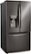 Angle Zoom. LG - 23.5 Cu. Ft. French Door Counter-Depth Refrigerator with Craft Ice - Black stainless steel.