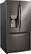 Angle. LG - 23.5 Cu. Ft. French Door Counter-Depth Smart Refrigerator with Craft Ice - Black Stainless Steel.