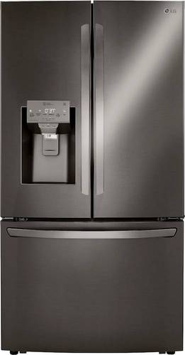 LG - 23.5 Cu. Ft. French Door Counter-Depth Refrigerator with Craft Ice - PrintProof Black Stainless Steel was $3239.99 now $2499.99 (23.0% off)
