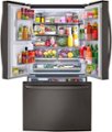 Alt View Zoom 1. LG - 23.5 Cu. Ft. French Door Counter-Depth Smart Refrigerator with Craft Ice - Black stainless steel.