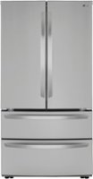 LG - 26.9 Cu. Ft. 4-Door French Door Refrigerator with Internal Water Dispenser - Stainless Steel - Front_Zoom