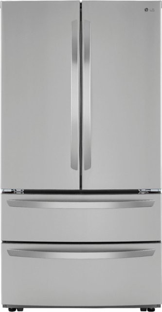 Front Zoom. LG - 26.9 Cu. Ft. 4-Door French Door Refrigerator with Internal Water Dispenser and Icemaker - Stainless steel.