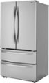 Left Zoom. LG - 26.9 Cu. Ft. 4-Door French Door Refrigerator with Internal Water Dispenser and Icemaker - Stainless steel.
