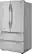 Left. LG - 26.9 Cu. Ft. 4-Door French Door Refrigerator with Internal Water Dispenser - PrintProof Stainless Steel.