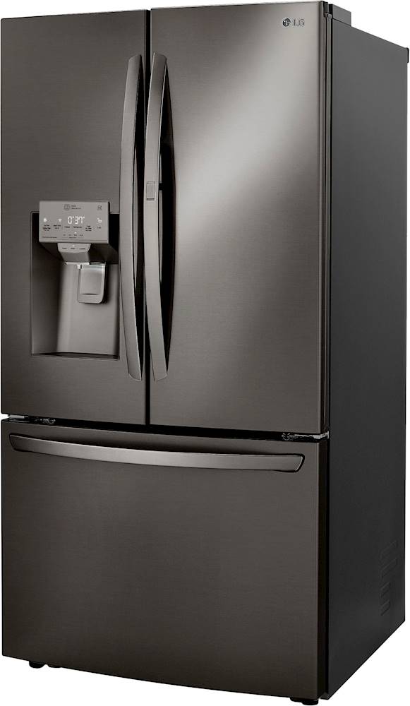 Left View: LG 30 cu. ft. Smart Wi-fi Enabled Door-in-Door Refrigerator with Craft Ice Maker