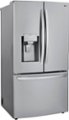 Angle Zoom. LG - 23.5 Cu. Ft. French Door Counter-Depth Refrigerator with Craft Ice - Stainless steel.
