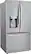 Angle. LG - 23.5 Cu. Ft. French Door Counter-Depth Smart Refrigerator with Craft Ice - Stainless Steel.