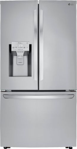 LG - 23.5 Cu. Ft. French Door Counter-Depth Refrigerator with Craft Ice - PrintProof Stainless Steel was $3149.99 now $2499.99 (21.0% off)