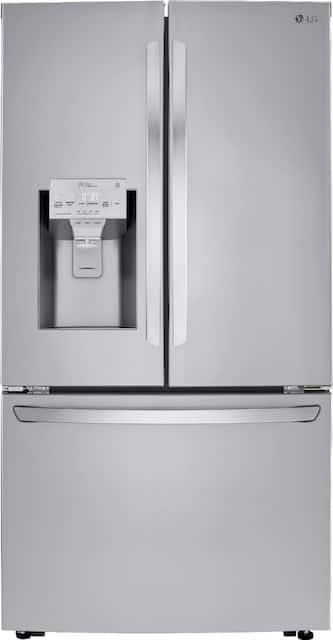 Lg 23 5 Cu Ft French Door Counter Depth Refrigerator With Craft Ice Printproof Stainless Steel Lrfxc2416s Best Buy