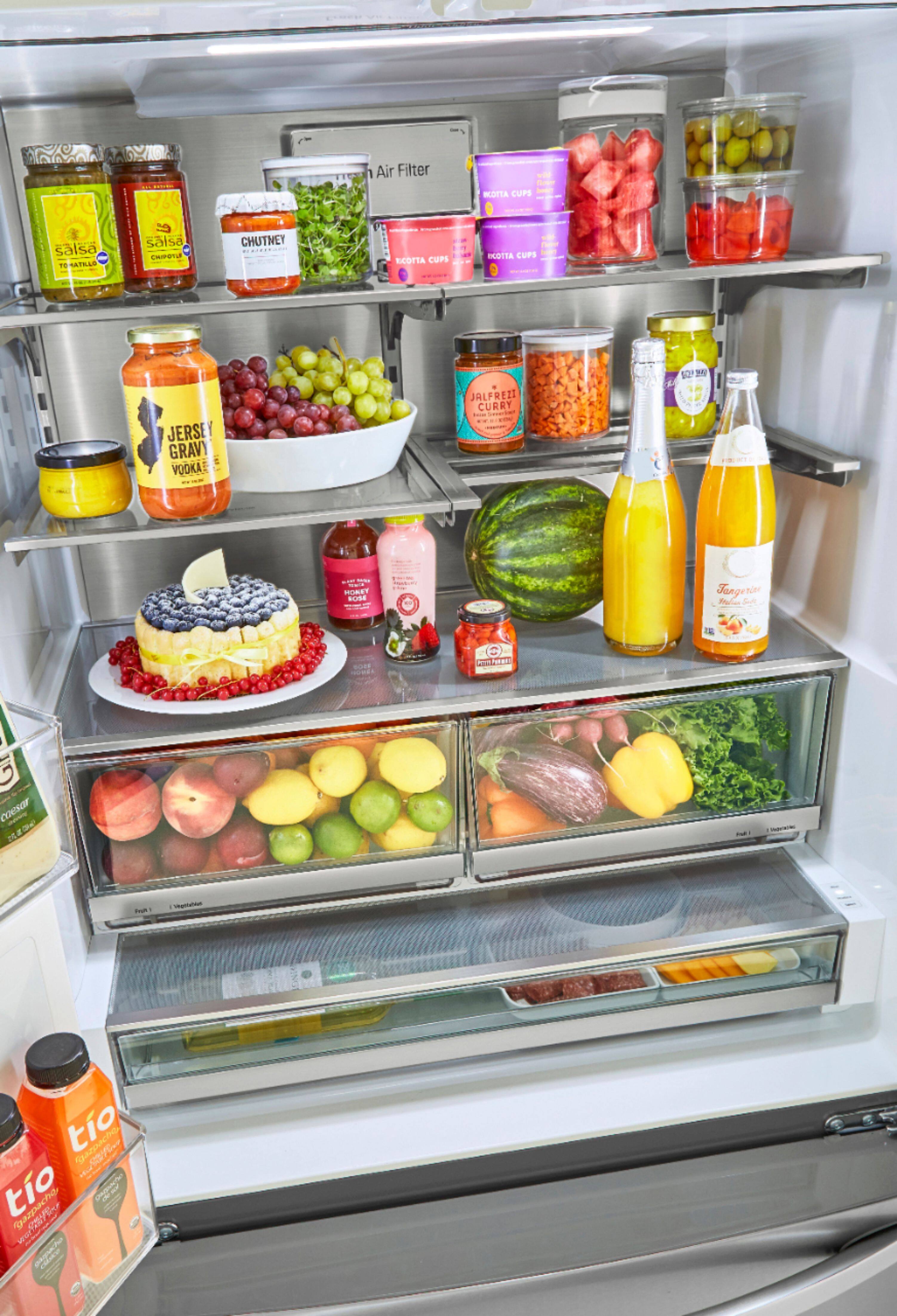 Alt View 31. LG - 23.5 Cu. Ft. French Door Counter-Depth Smart Refrigerator with Craft Ice - Stainless Steel.