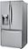 Left Zoom. LG - 23.5 Cu. Ft. French Door Counter-Depth Refrigerator with Craft Ice - Stainless steel.