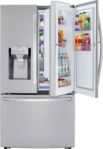 LG - 29.7 Cu. Ft. French Door-in-Door Refrigerator with Craft Ice - PrintProof Stainless Steel was $3419.99 now $2699.99 (21.0% off)