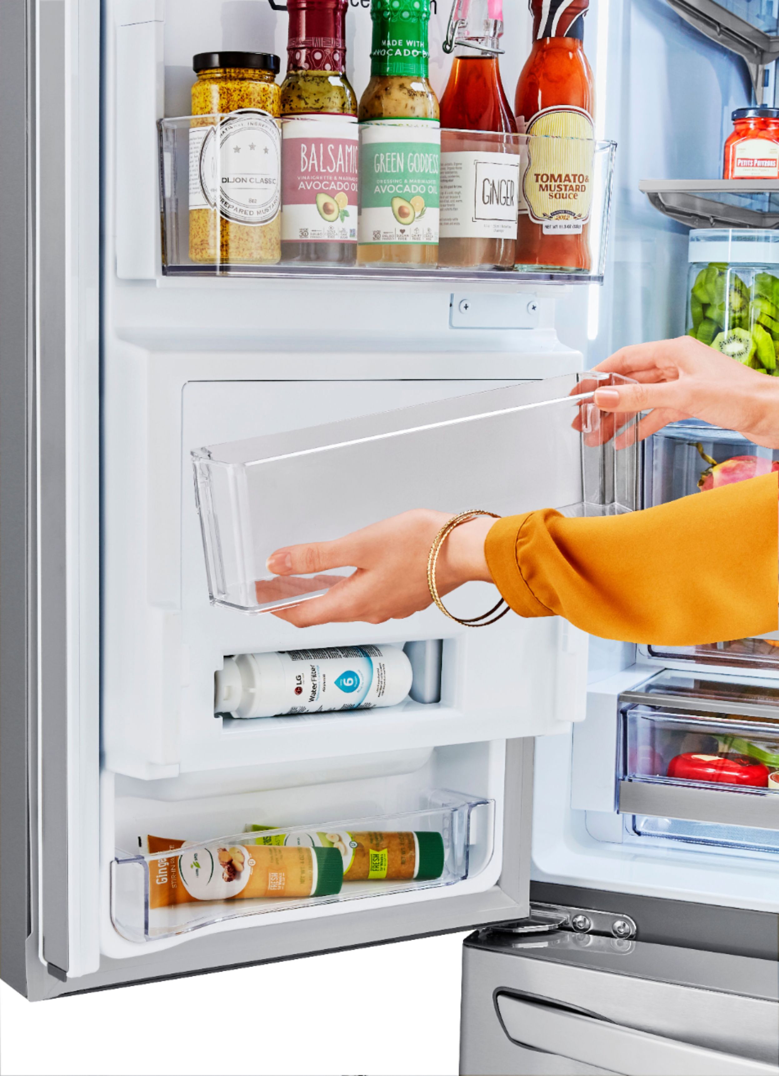 Best Buy: LG 29.7 Cu. Ft. French Door-in-Door Smart Refrigerator with ...