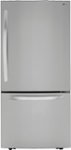 Front. LG - 25.5 Cu. Ft. Bottom-Freezer Refrigerator with Ice Maker - PrintProof Stainless Steel.