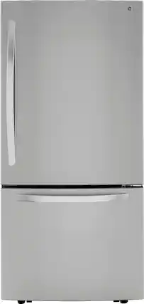 Front. LG - 25.5 Cu. Ft. Bottom-Freezer Refrigerator with Ice Maker - PrintProof Stainless Steel.
