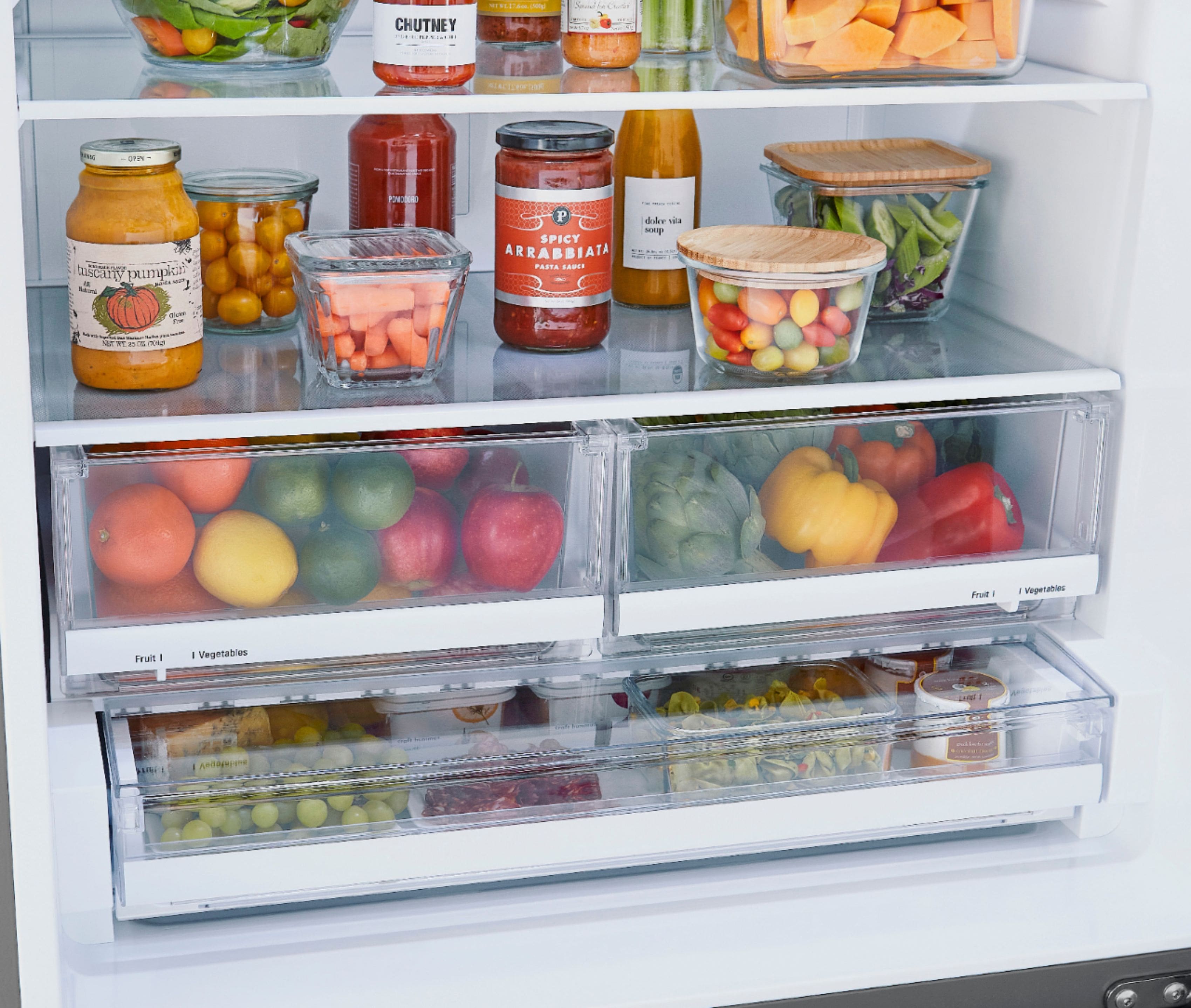 Alt View 13. LG - 25.5 Cu. Ft. Bottom-Freezer Refrigerator with Ice Maker - PrintProof Stainless Steel.