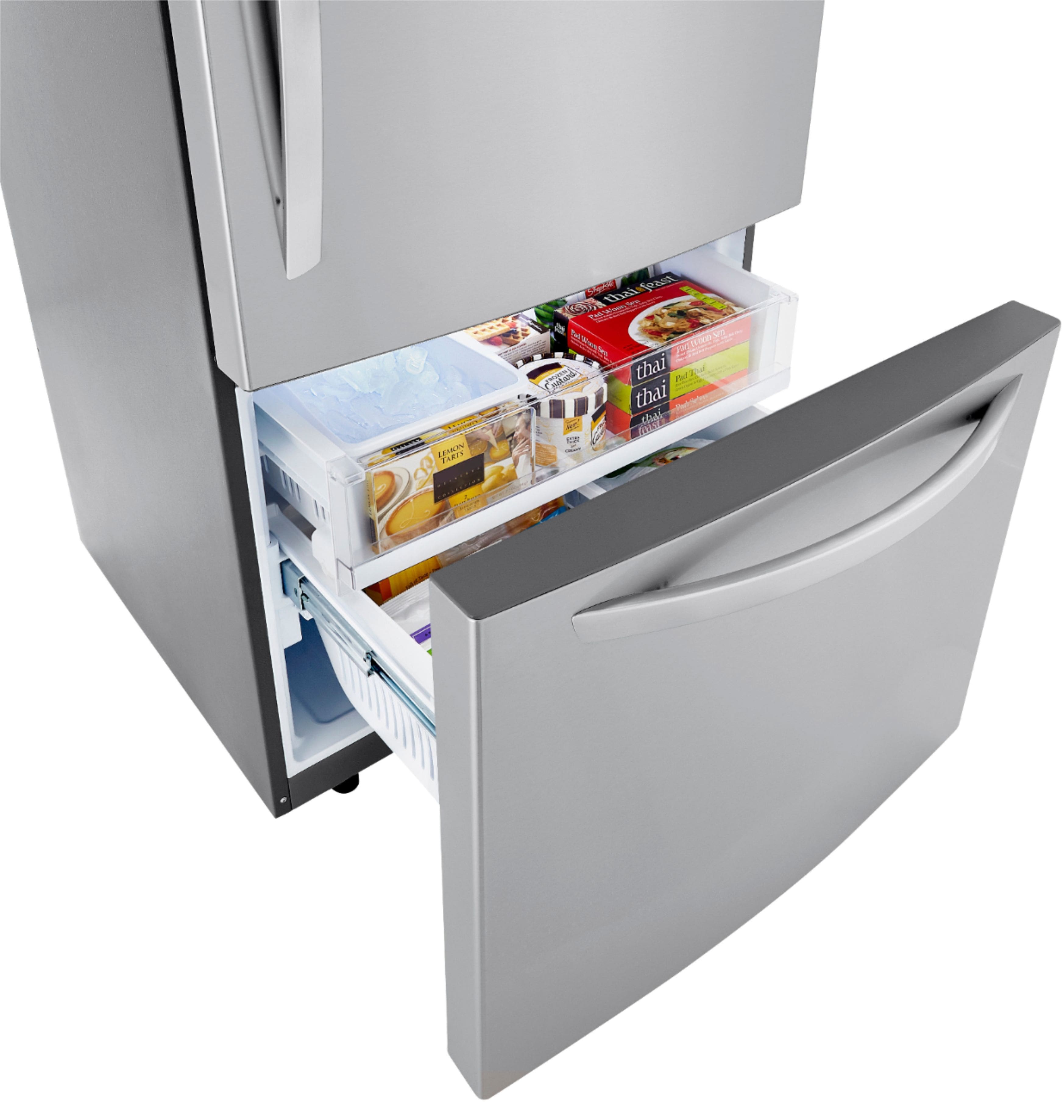 Alt View 16. LG - 25.5 Cu. Ft. Bottom-Freezer Refrigerator with Ice Maker - PrintProof Stainless Steel.