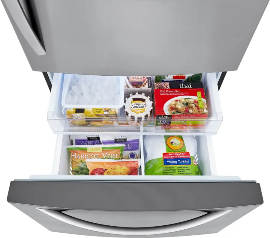 Alt View 17. LG - 25.5 Cu. Ft. Bottom-Freezer Refrigerator with Ice Maker - PrintProof Stainless Steel.