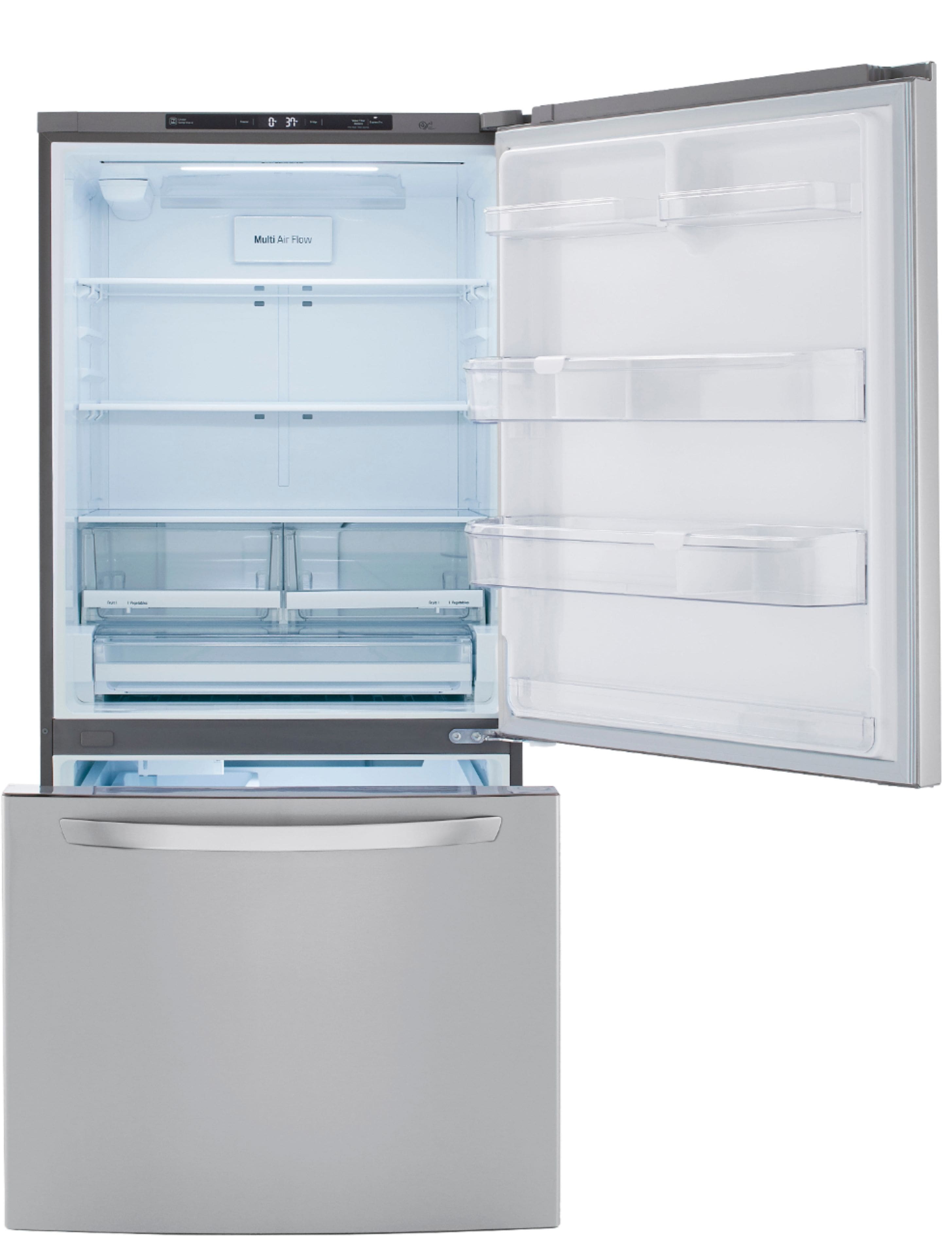 Alt View 18. LG - 25.5 Cu. Ft. Bottom-Freezer Refrigerator with Ice Maker - PrintProof Stainless Steel.