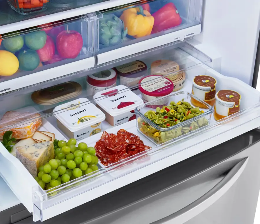 Alt View 20. LG - 25.5 Cu. Ft. Bottom-Freezer Refrigerator with Ice Maker - PrintProof Stainless Steel.