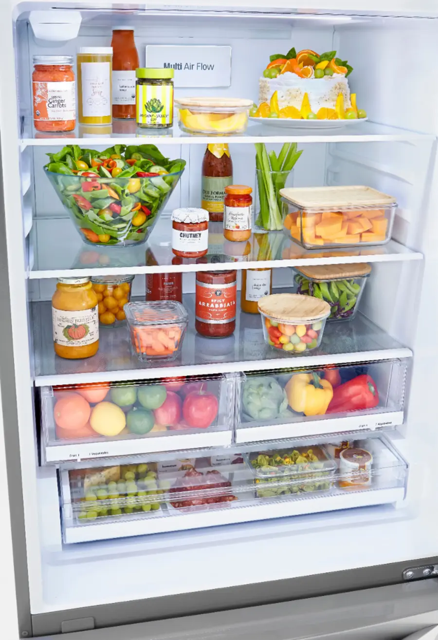 Alt View 25. LG - 25.5 Cu. Ft. Bottom-Freezer Refrigerator with Ice Maker - PrintProof Stainless Steel.