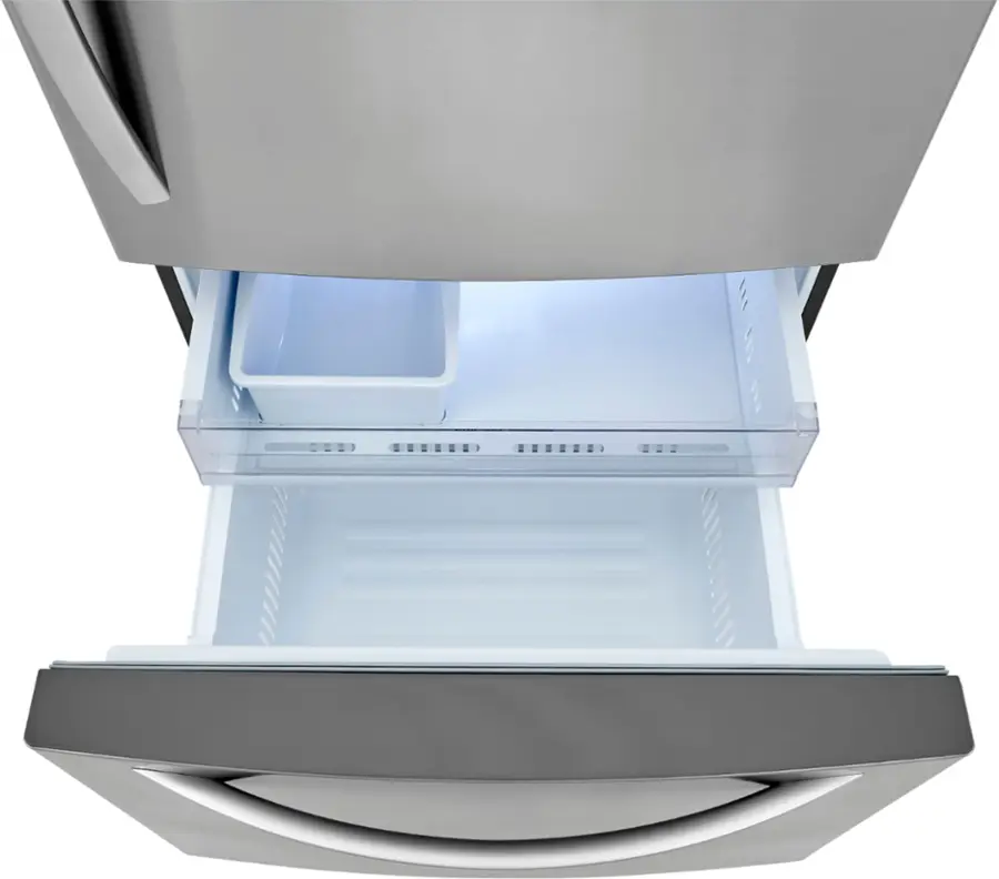 Alt View 5. LG - 25.5 Cu. Ft. Bottom-Freezer Refrigerator with Ice Maker - PrintProof Stainless Steel.