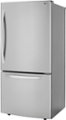 Left Zoom. LG - 25.5 Cu. Ft. Bottom-Freezer Refrigerator with Ice Maker - Stainless steel.