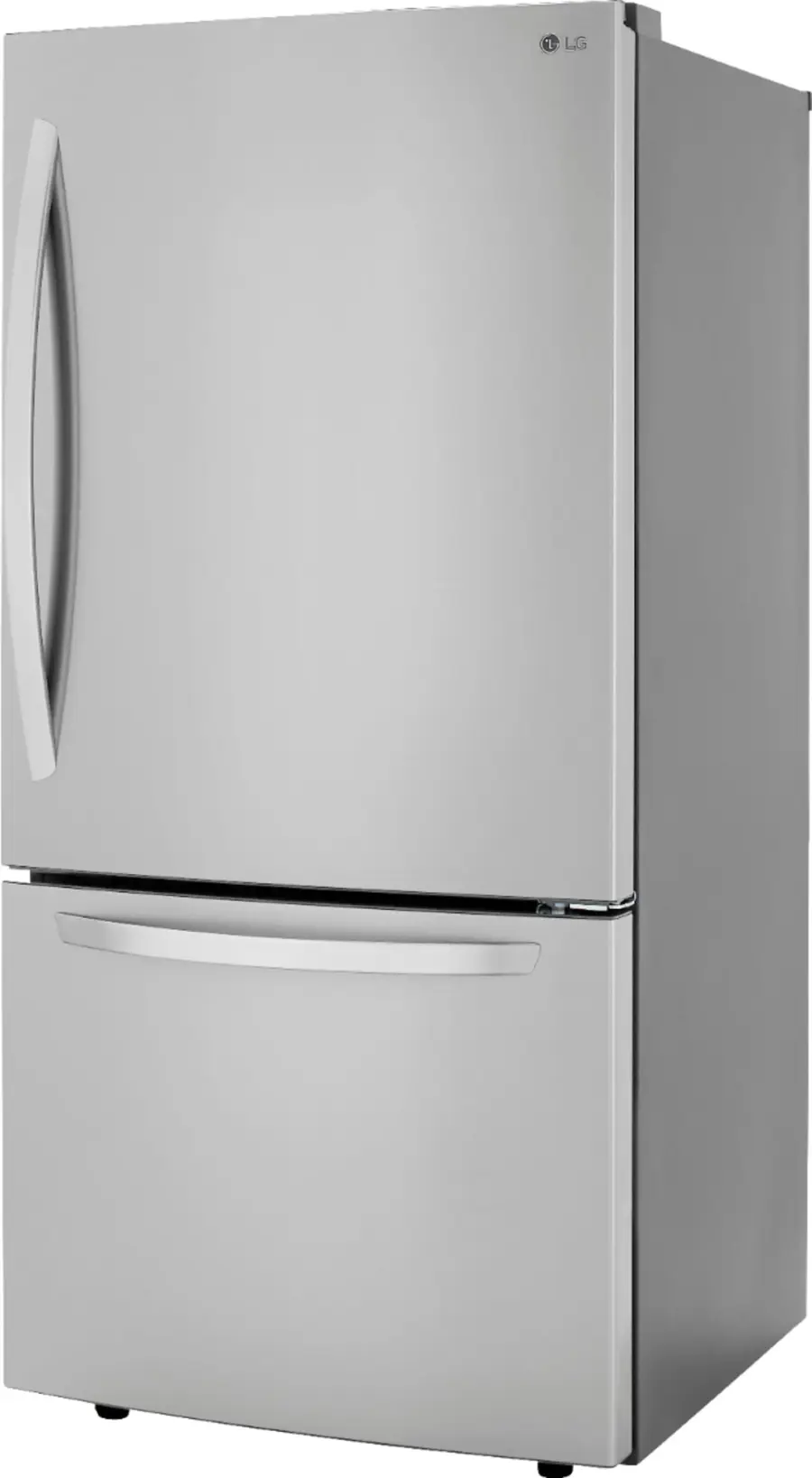 Alt View 4. LG - 25.5 Cu. Ft. Bottom-Freezer Refrigerator with Ice Maker - PrintProof Stainless Steel.