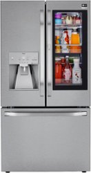 LG - STUDIO 23.5 Cu. Ft. French InstaView Door-in-Door Counter-Depth Refrigerator with Craft Ice - Stainless steel - Front_Zoom