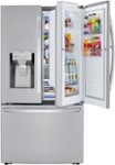 Front. LG - 23.5 Cu. Ft. French Door-in-Door Counter-Depth Smart Refrigerator with Craft Ice - Stainless Steel.