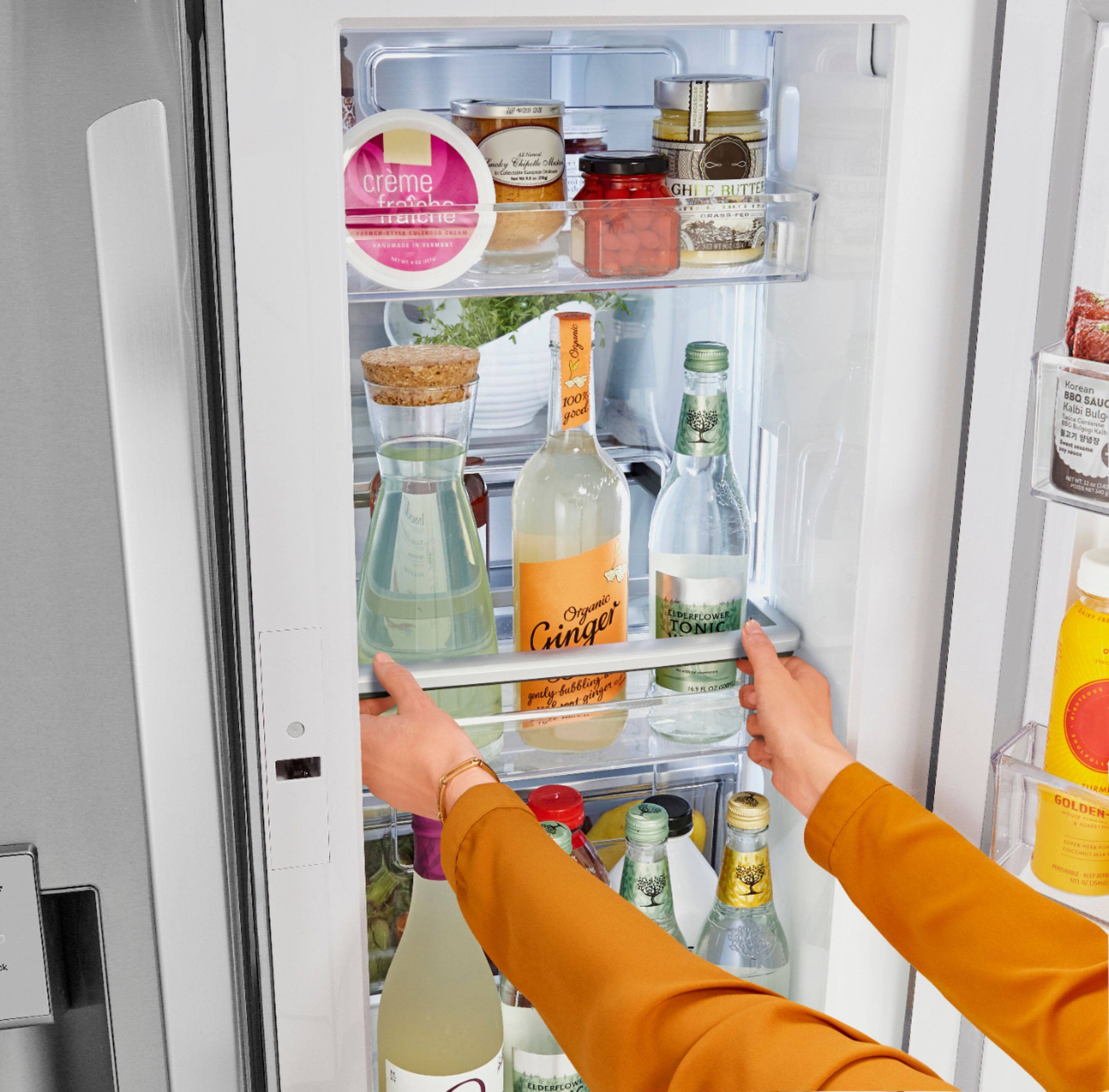 Alt View 12. LG - 23.5 Cu. Ft. French Door-in-Door Counter-Depth Smart Refrigerator with Craft Ice - Stainless Steel.