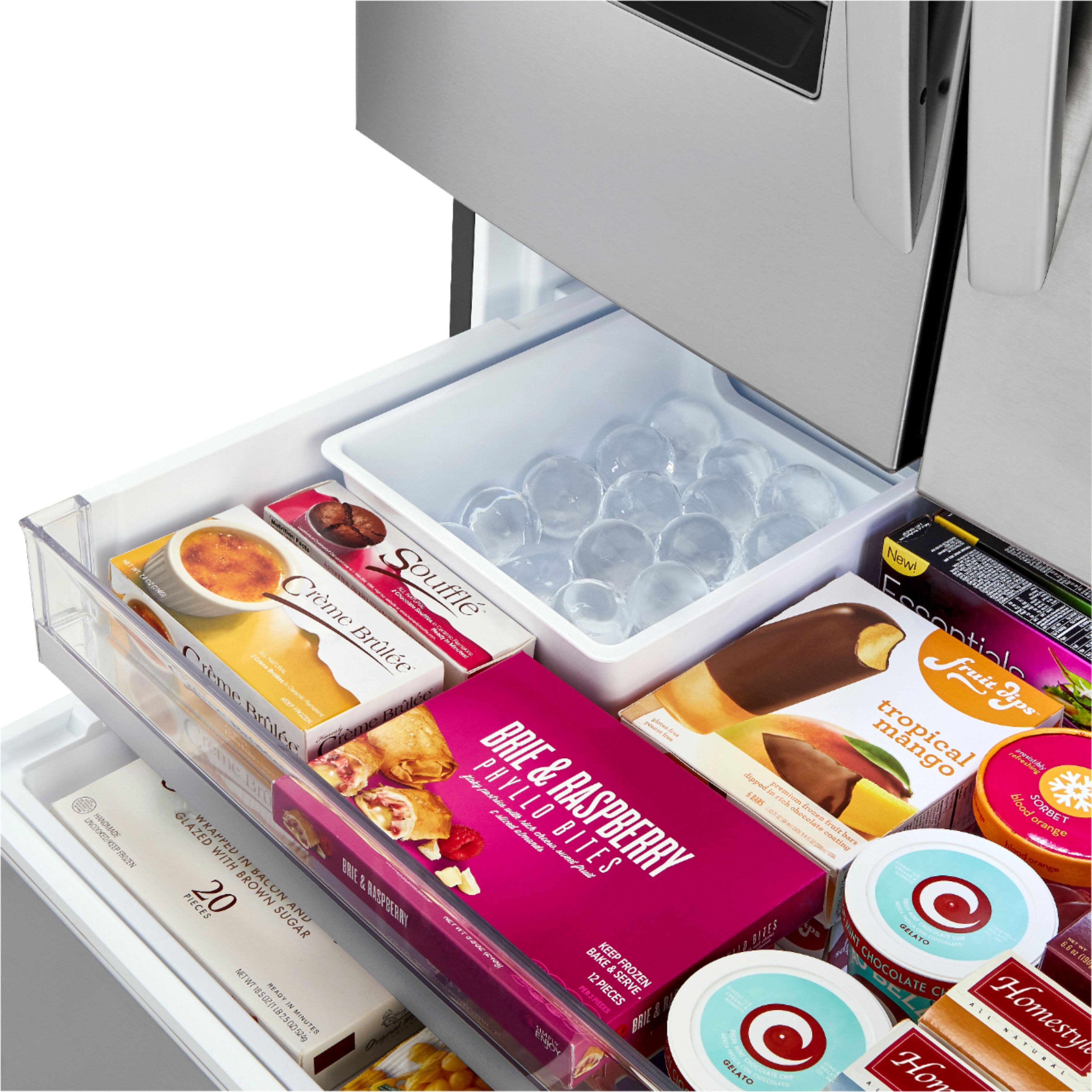 LG 23 Cu. ft. Smart French Door Refrigerator Instaview, Door-In-Door & Craft Ice, PrintProof Stainless Steel, Counter Depth