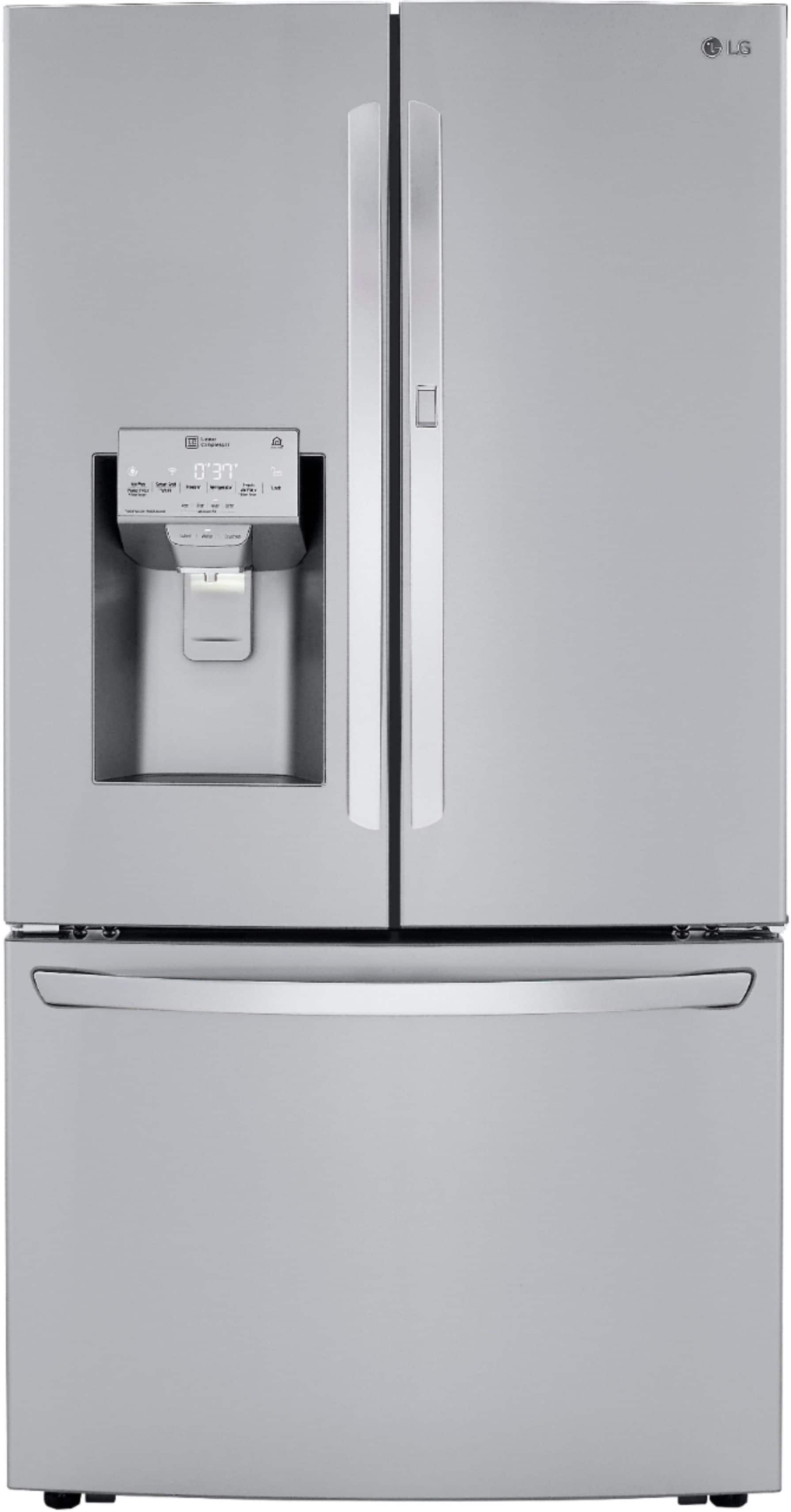 Alt View 30. LG - 23.5 Cu. Ft. French Door-in-Door Counter-Depth Smart Refrigerator with Craft Ice - Stainless Steel.