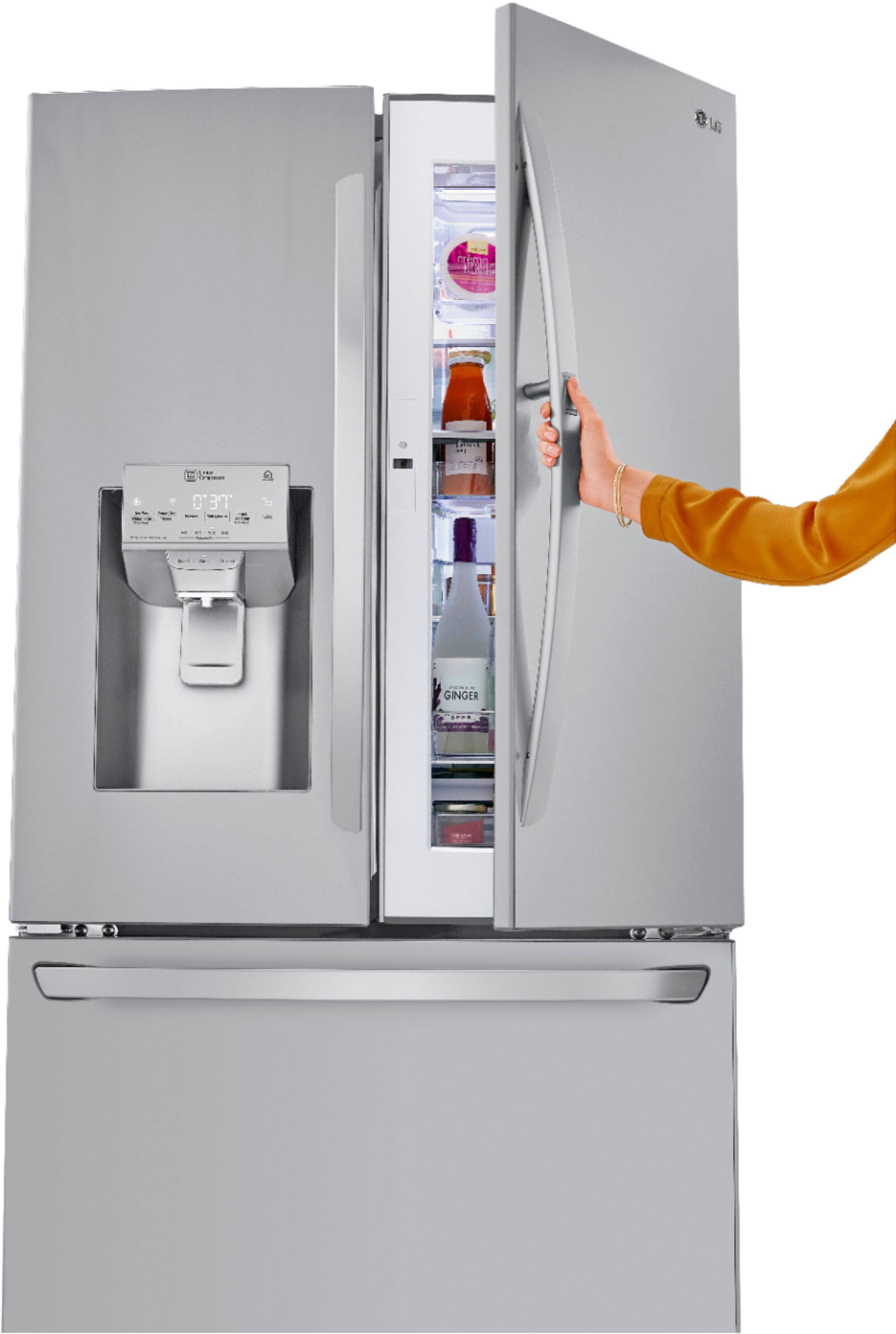Alt View 36. LG - 23.5 Cu. Ft. French Door-in-Door Counter-Depth Smart Refrigerator with Craft Ice - Stainless Steel.