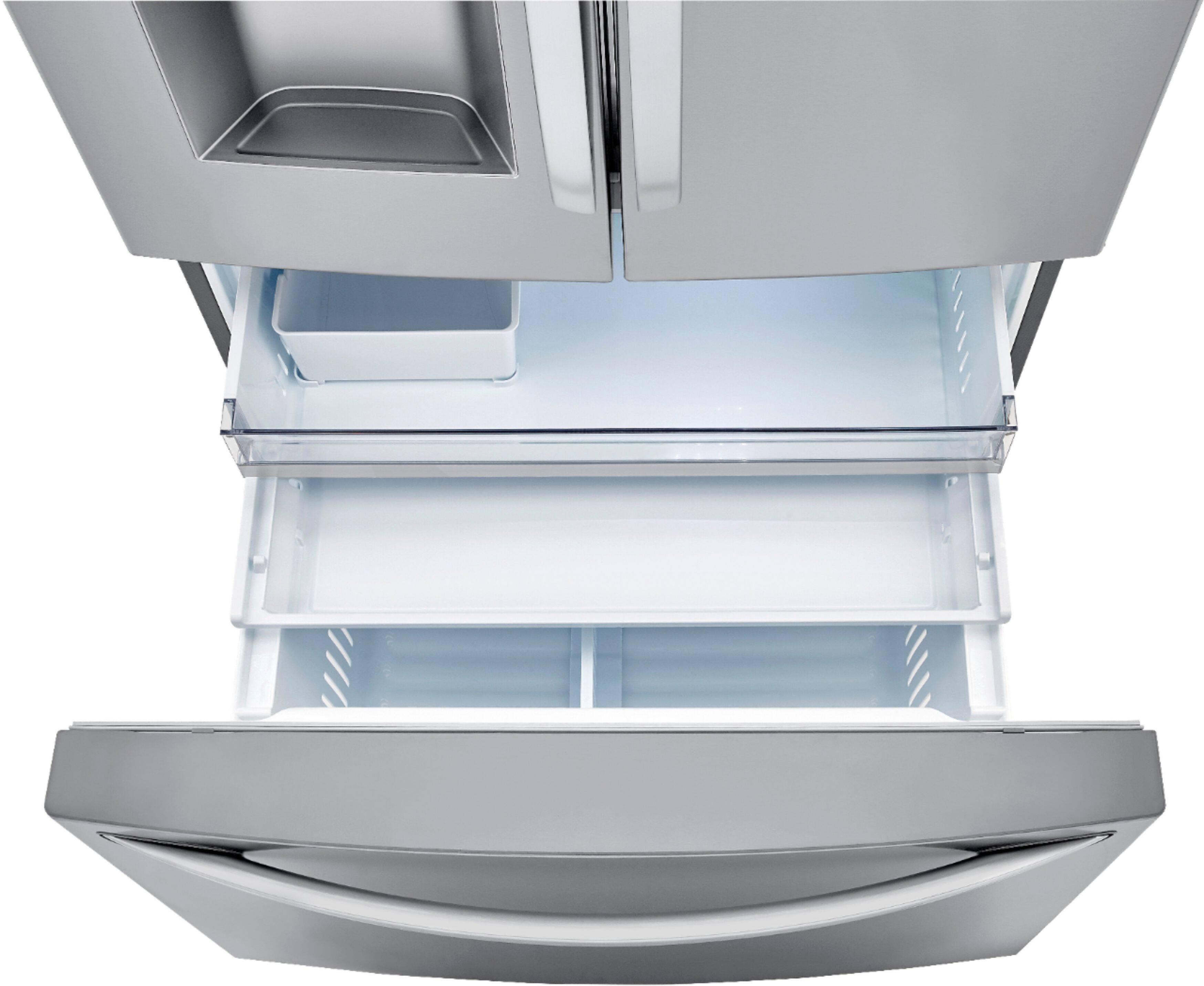 Alt View 3. LG - 23.5 Cu. Ft. French Door-in-Door Counter-Depth Smart Refrigerator with Craft Ice - Stainless Steel.