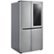 Angle Zoom. LG - 26.8 Cu. Ft. Side-by-Side InstaView Door-in-Door Refrigerator with Ice Maker - Platinum Silver.