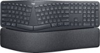 Logitech - ERGO K860 Ergonomic Full-size Wireless Keyboard for Windows and Mac with Palm Rest - Black - Front_Zoom
