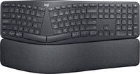 Logitech - ERGO K860 Ergonomic Full-size Wireless Scissor Keyboard for Windows and Mac with Palm Rest - Black - Front_Zoom