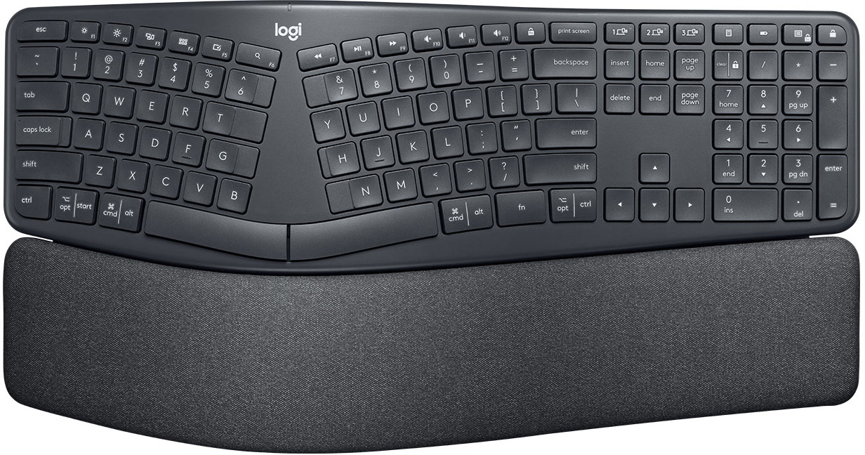 Logitech ERGO K860 Ergonomic Full-size Wireless Scissor Keyboard 