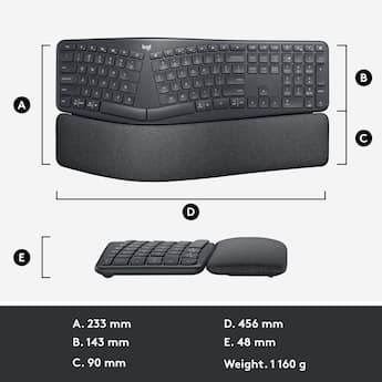 Logitech ERGO K860 Ergonomic Full size Wireless Scissor Keyboard Logitech ERGO K860 Ergonomic Full size Wireless Scissor Keyboard