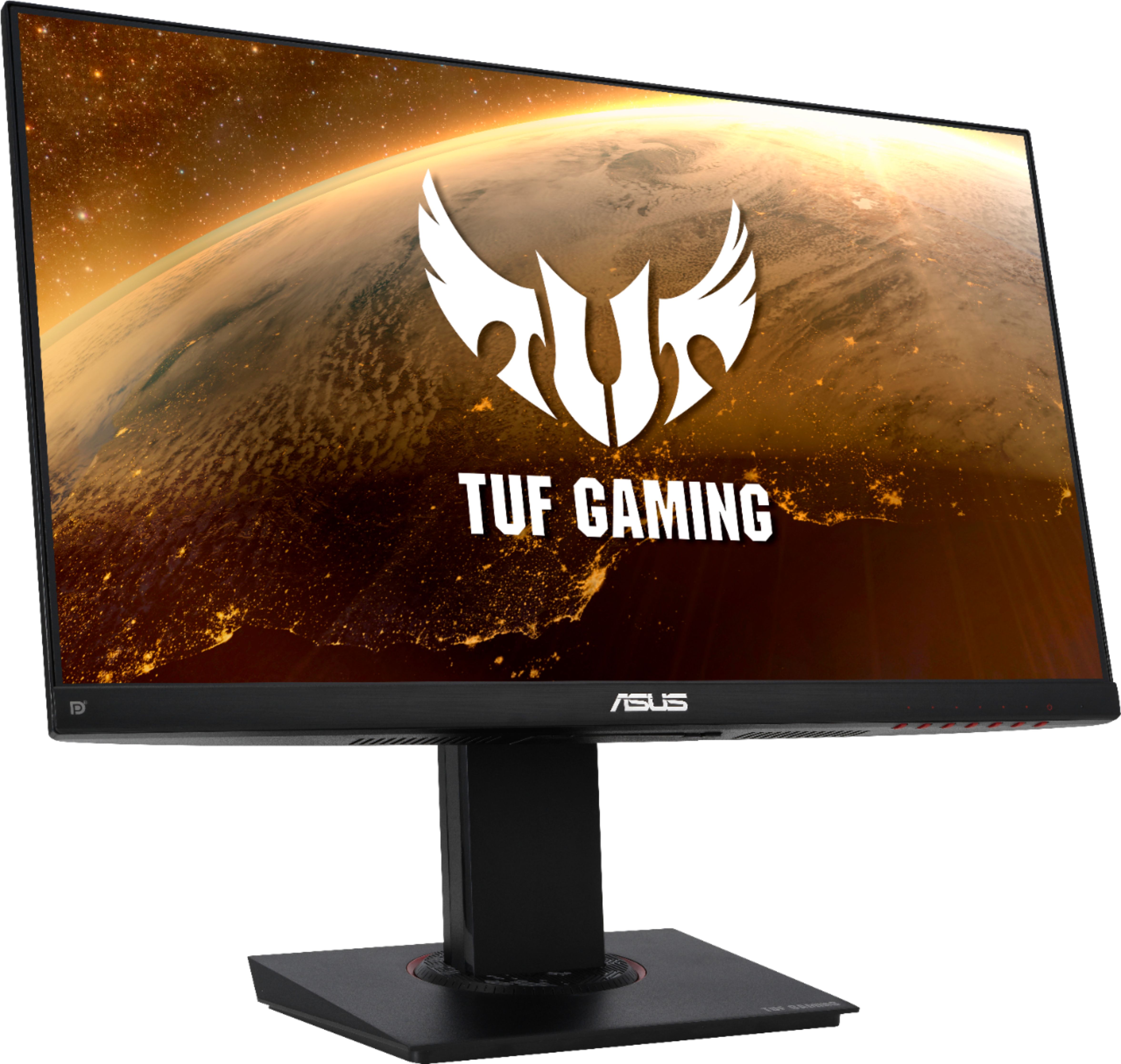Angle View: ASUS - TUF 23.8” IPS FHD 144Hz 1ms FreeSync Gaming Monitor with Height Adjustable (DisplayPort, HDMI) - Black