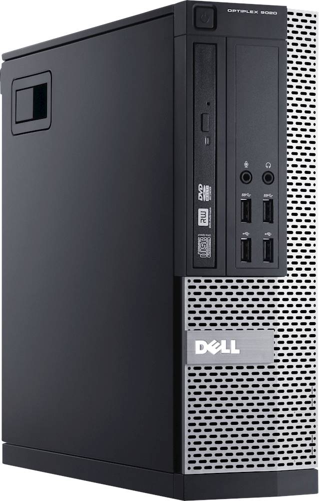 Angle View: Dell - Refurbished OptiPlex Desktop - Intel Core i7 - 8GB Memory - 512GB SSD - Black/Silver