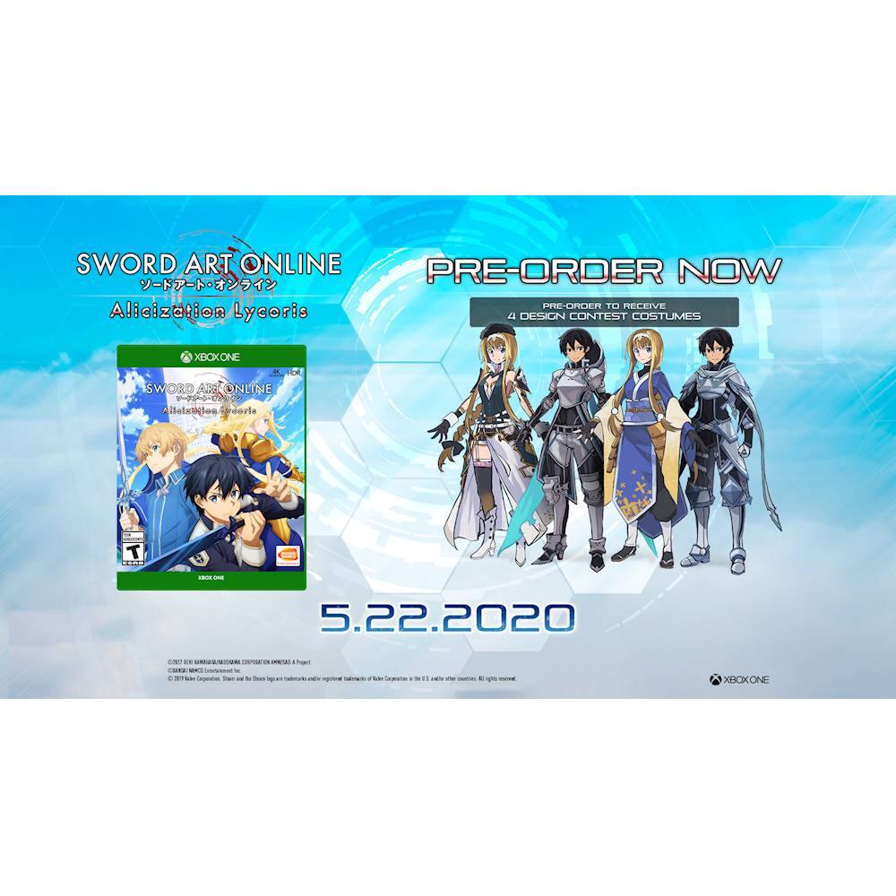 Front. Sword Art Online: Alicization Lycoris Pre-Order Bonus.