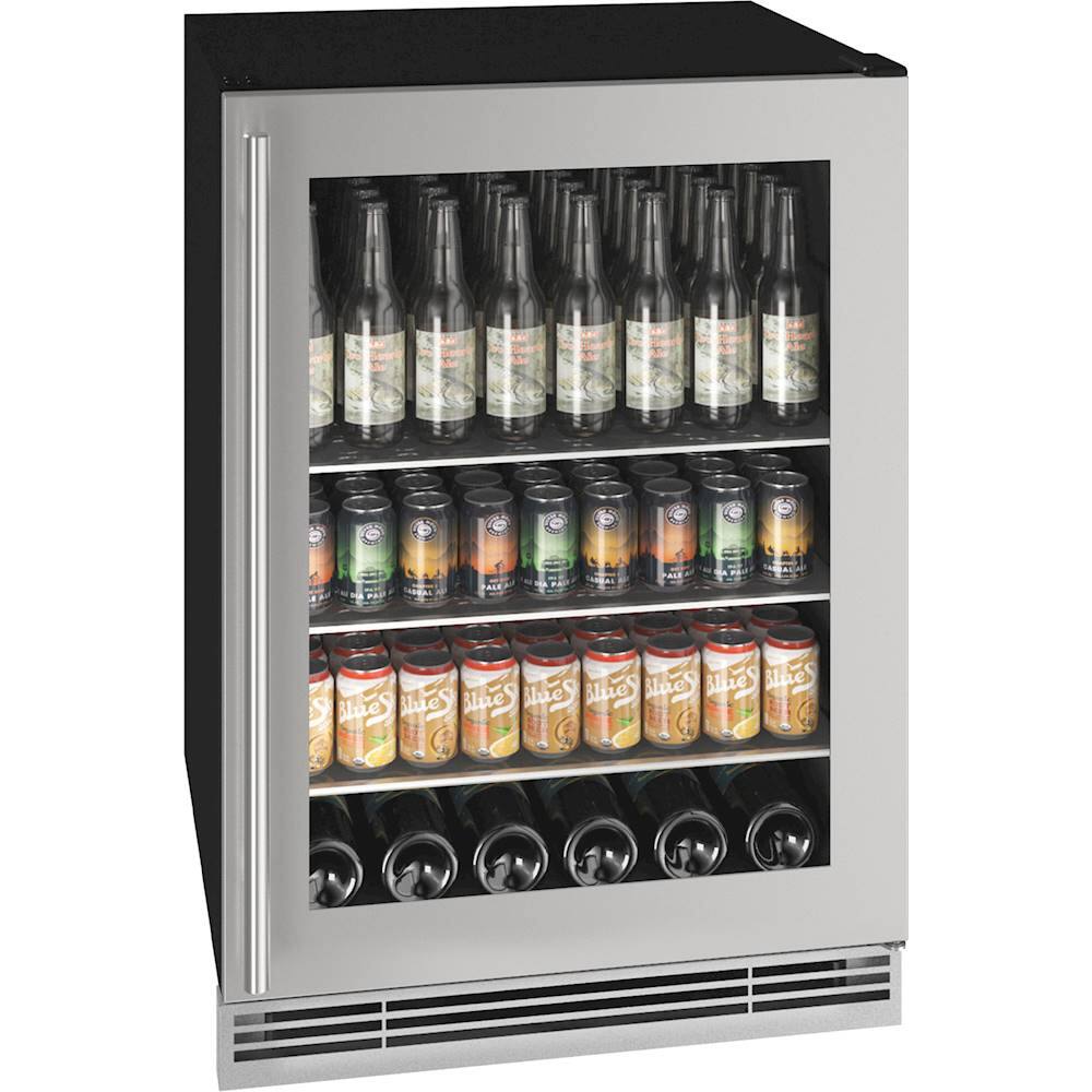 Alt View 12. U-Line - 1 Class 194-Can Beverage Cooler - Stainless Steel.