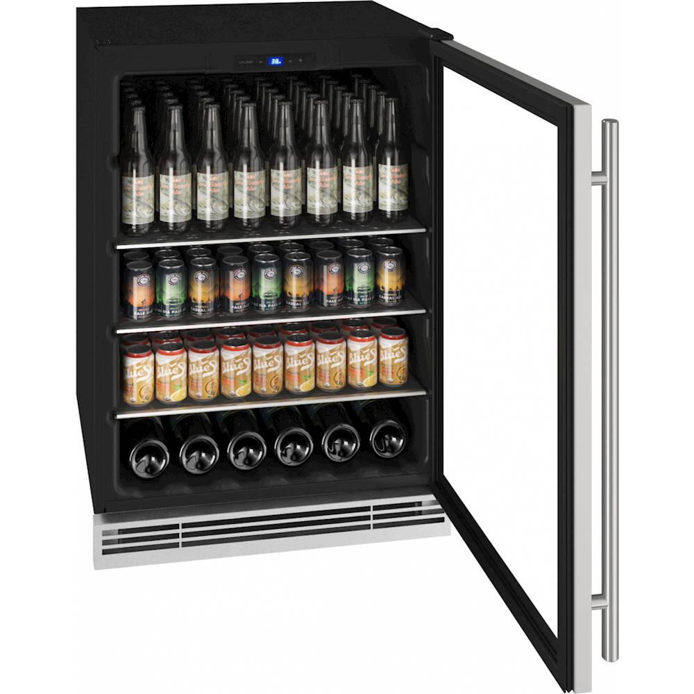 Alt View 13. U-Line - 1 Class 194-Can Beverage Cooler - Stainless Steel.