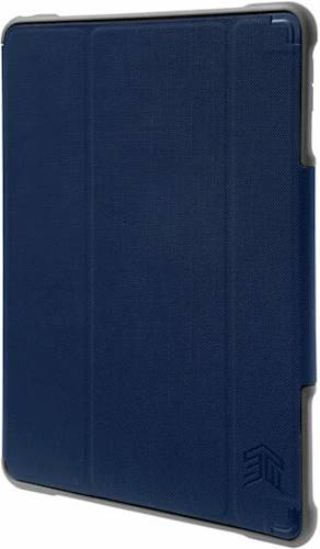 Left View: STM - Dux Plus Duo Folio Case for Apple® iPad® Pro 10.5" and iPad® Air (3rd Gen) - Midnight Blue