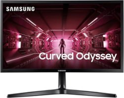 Samsung - Odyssey Gaming CRG5 Series 24” LED Curved FHD FreeSync monitor - Black - Front_Zoom