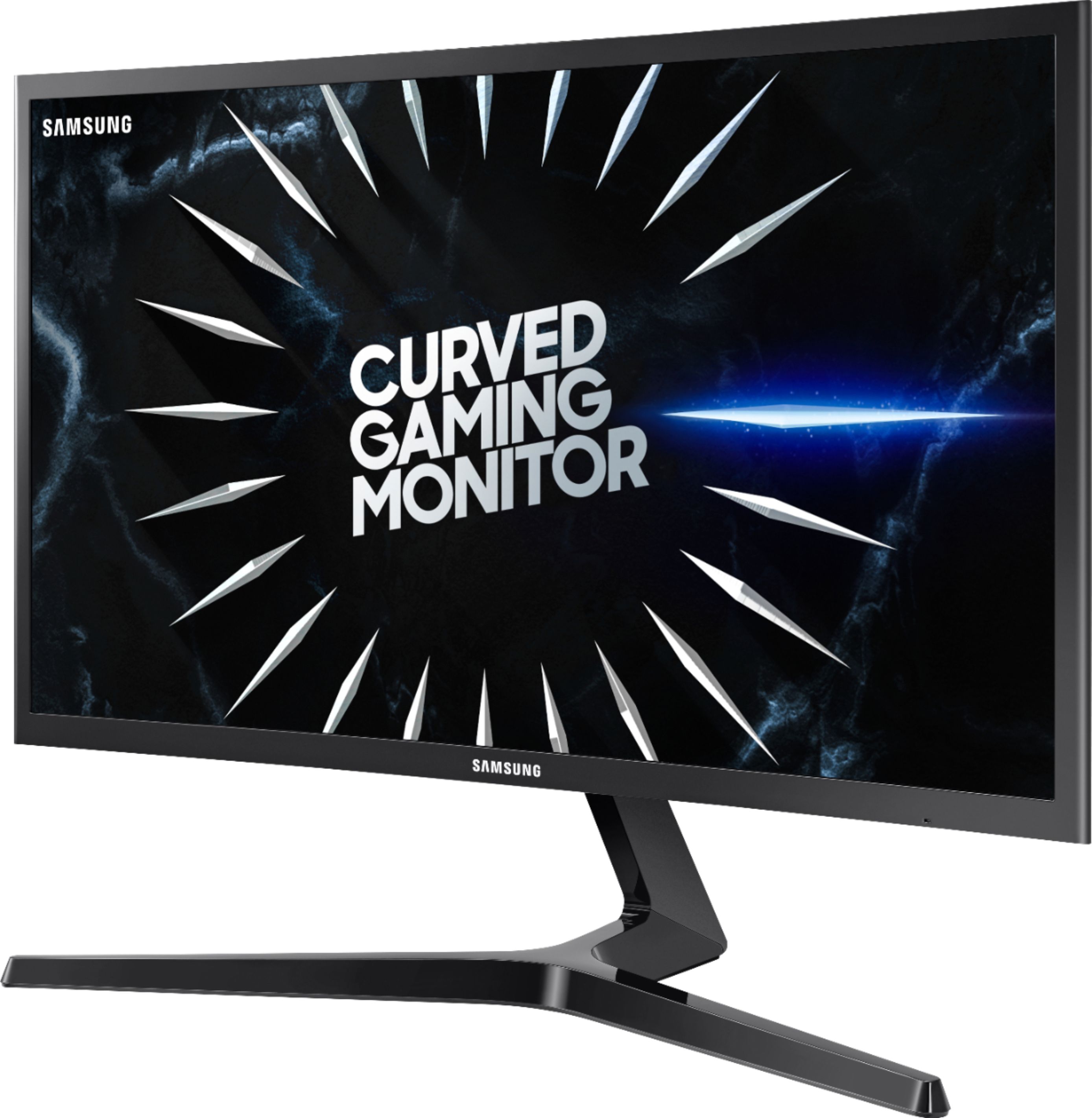 Left View: Samsung - Odyssey Gaming CRG5 Series 24” LED Curved FHD FreeSync monitor - Black